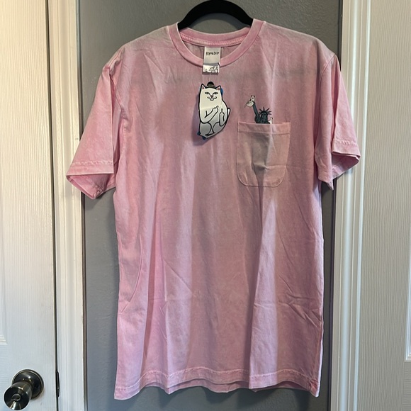 NWT RIP N DIP LIBERTY TEE (PINK MINERAL WASH) - Picture 4 of 7